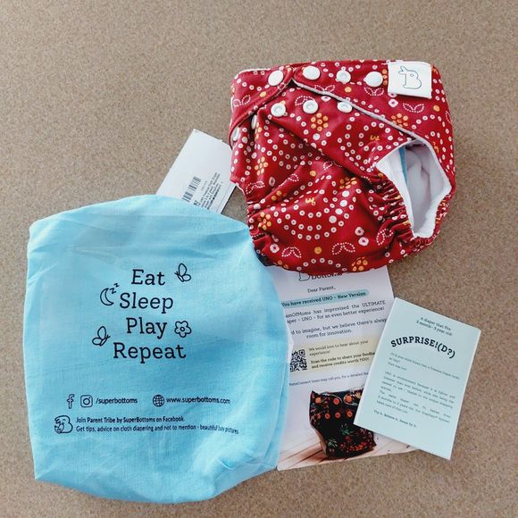 Cloth Diaper Super Bottoms Reuseable for Babies 3 Mos - 3 Years Snap System - Picture 1 of 9